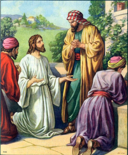 Jesus teaches his disciples to pray